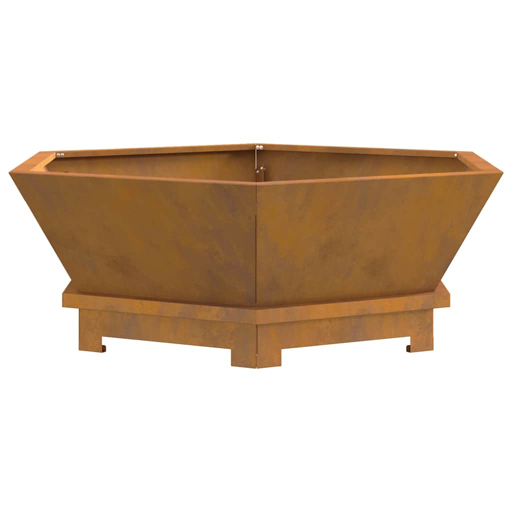 Feuerplatz Braun 75 x 75 x 28 cm Witterungsbeständiger Stahl