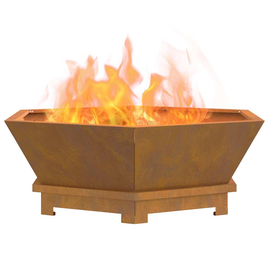 Feuerplatz Braun 75 x 75 x 28 cm Witterungsbeständiger Stahl