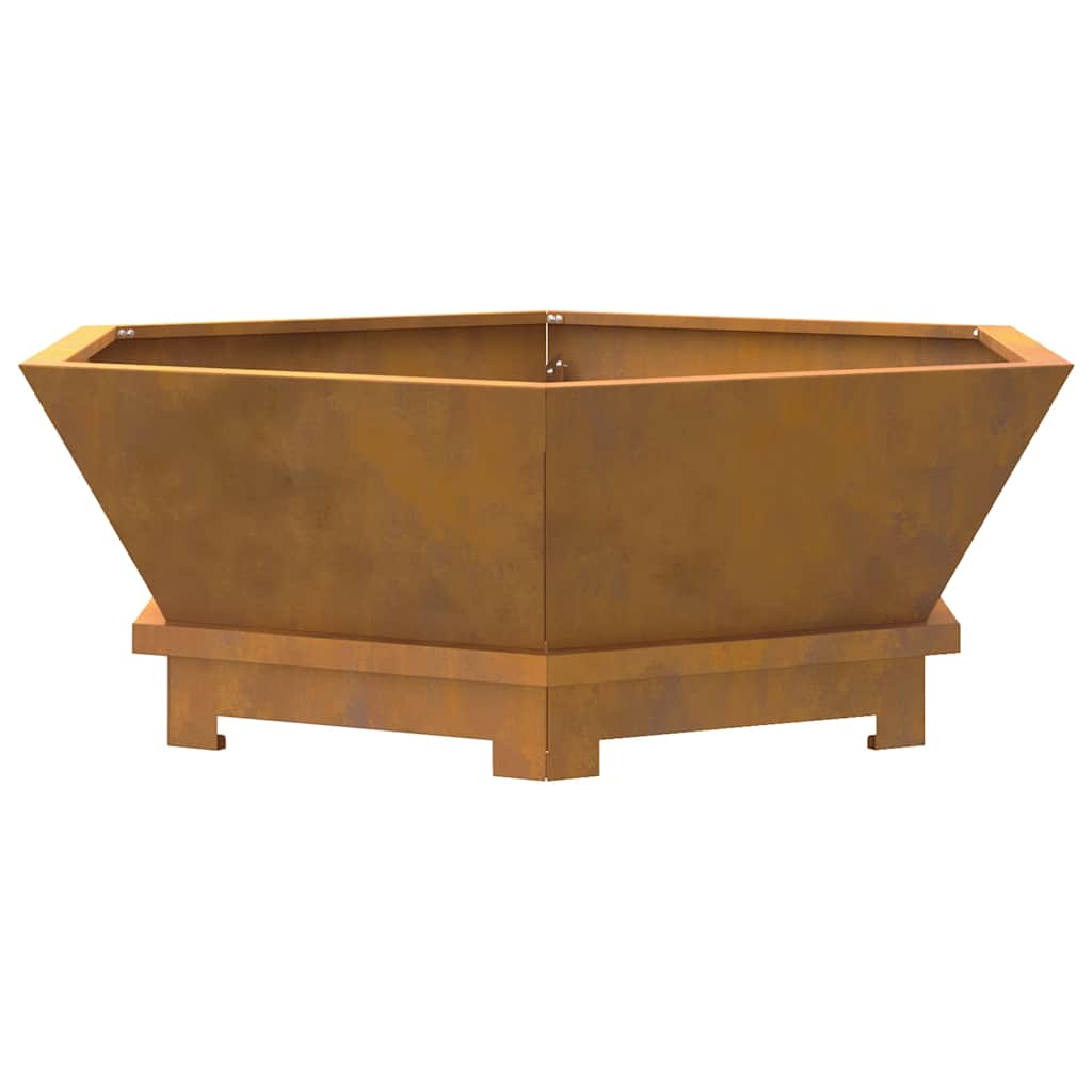 Feuerplatz Braun 75 x 75 x 28 cm Witterungsbeständiger Stahl