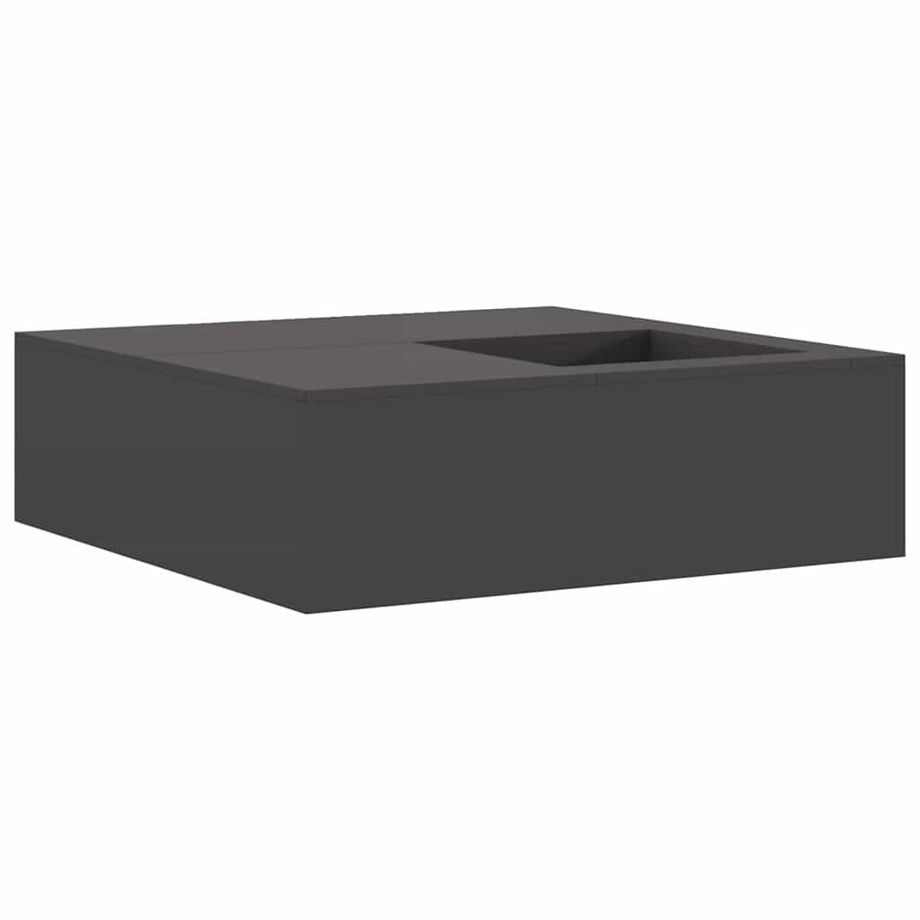 Feuerplatz Schwarz 100 x 100 x 30 cm Kaltgewalzter Stahl