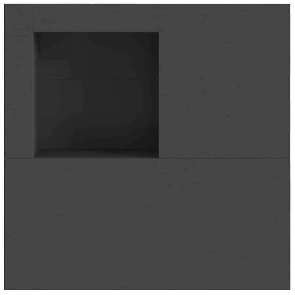 Feuerplatz Schwarz 100 x 100 x 30 cm Kaltgewalzter Stahl