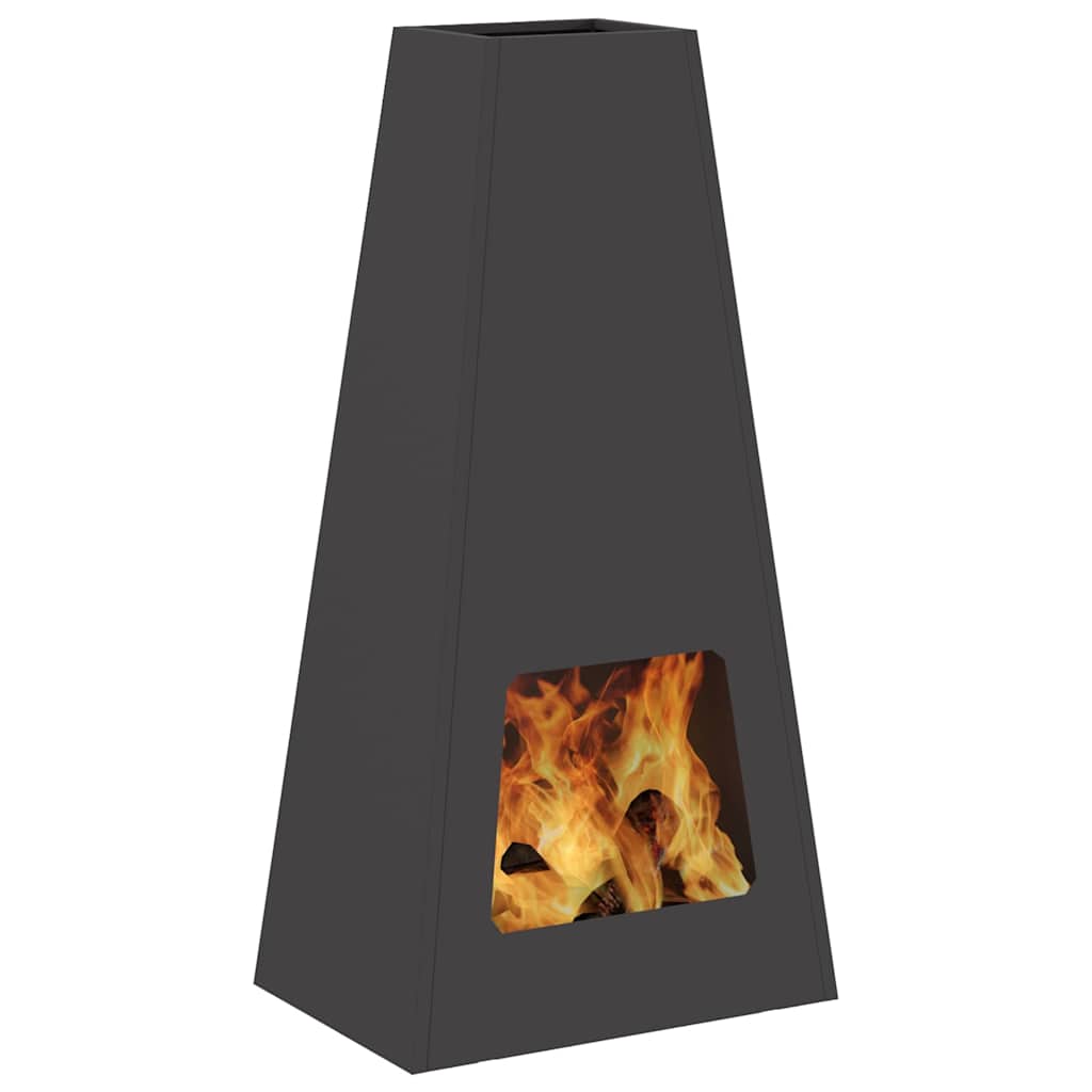 Feuerplatz Schwarz 50 x 35 x 100 cm Kaltgewalzter Stahl