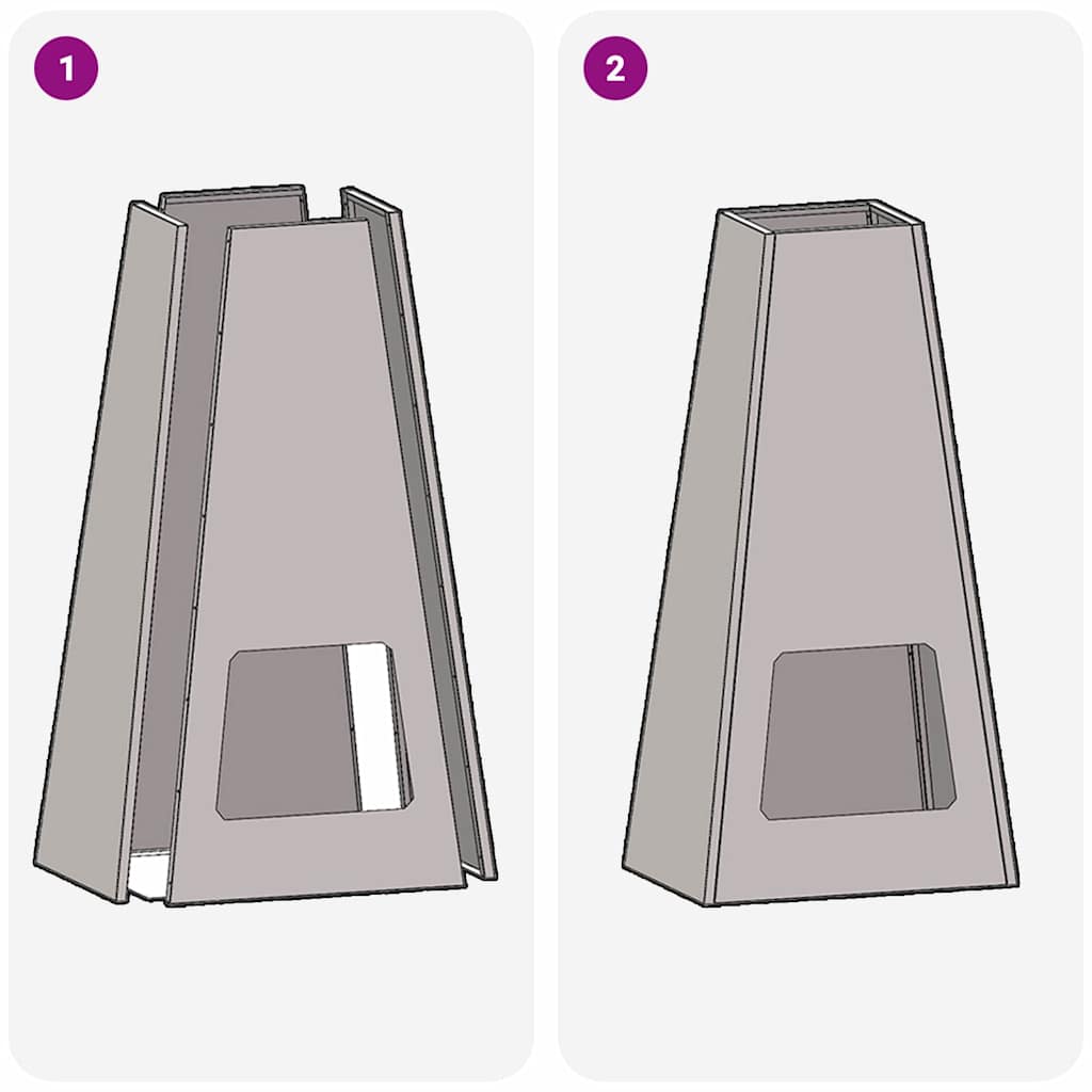 Feuerplatz Braun 50 x 35 x 100 cm Witterungsbeständiger Stahl