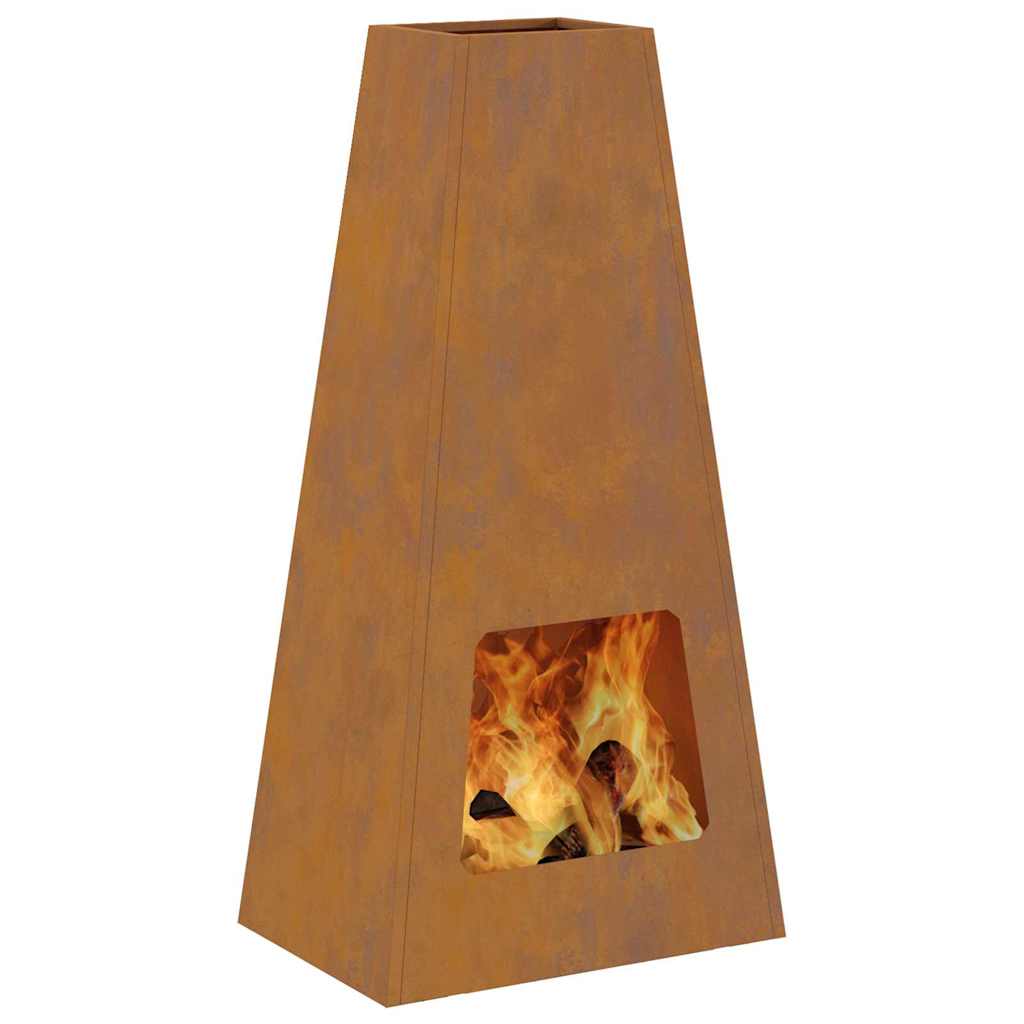 Feuerplatz Braun 50 x 35 x 100 cm Witterungsbeständiger Stahl