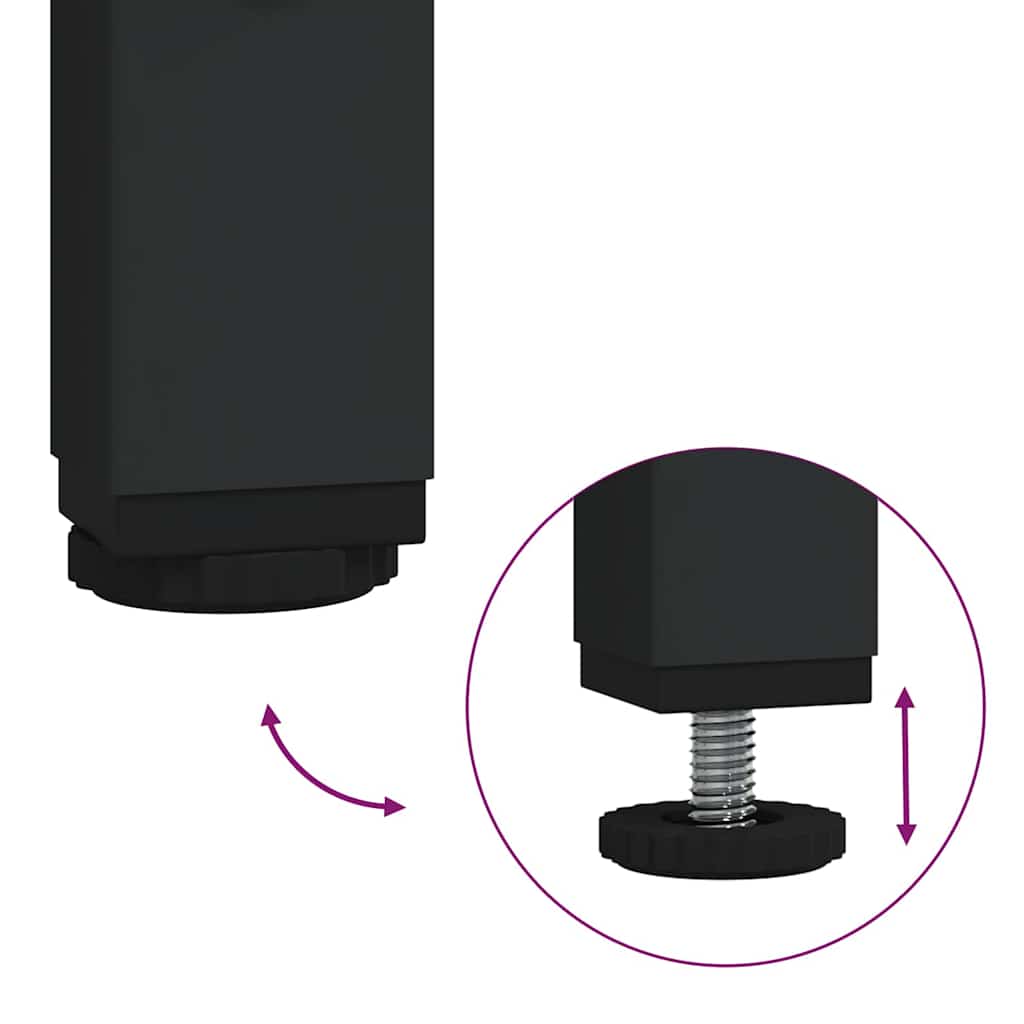 Badezimmermöbel Set mit Regal 3 pcs Braun Eiche und Schwarz