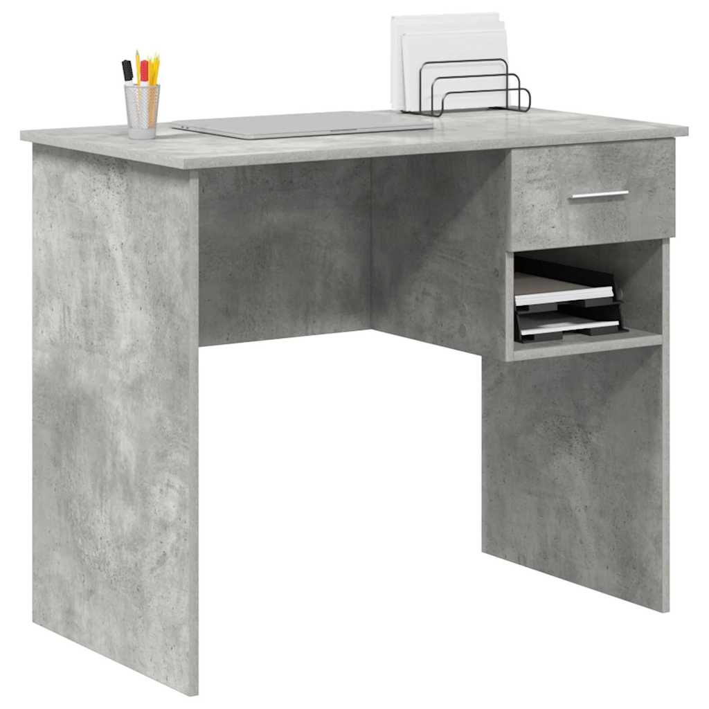 Schreibtisch Betongrau 90 x 49,5 x 75 cm Holzwerkstoff
