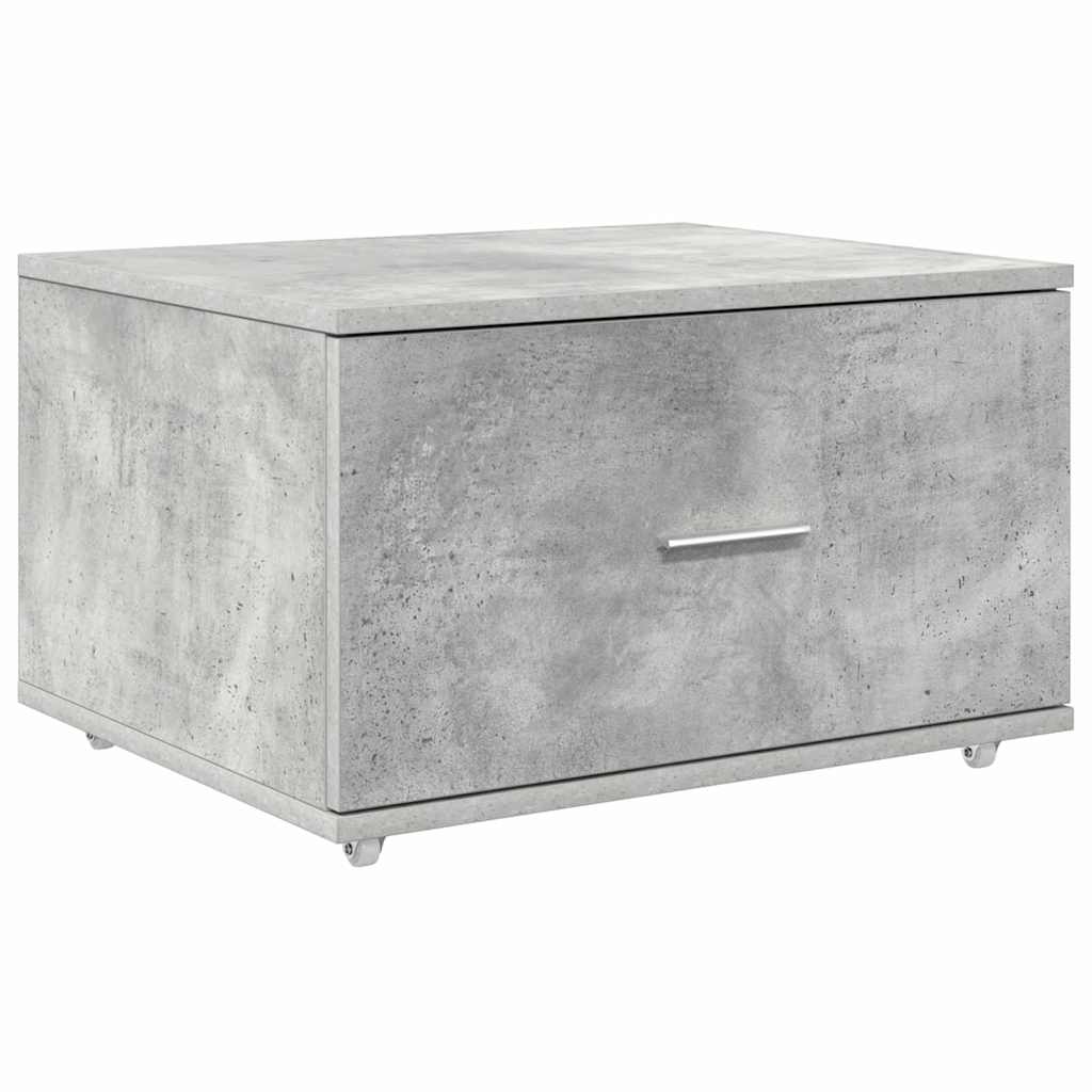 Schubladenschrank mit Rad Grau 55 x 45 x 33,5 cm Holzwerkstoff