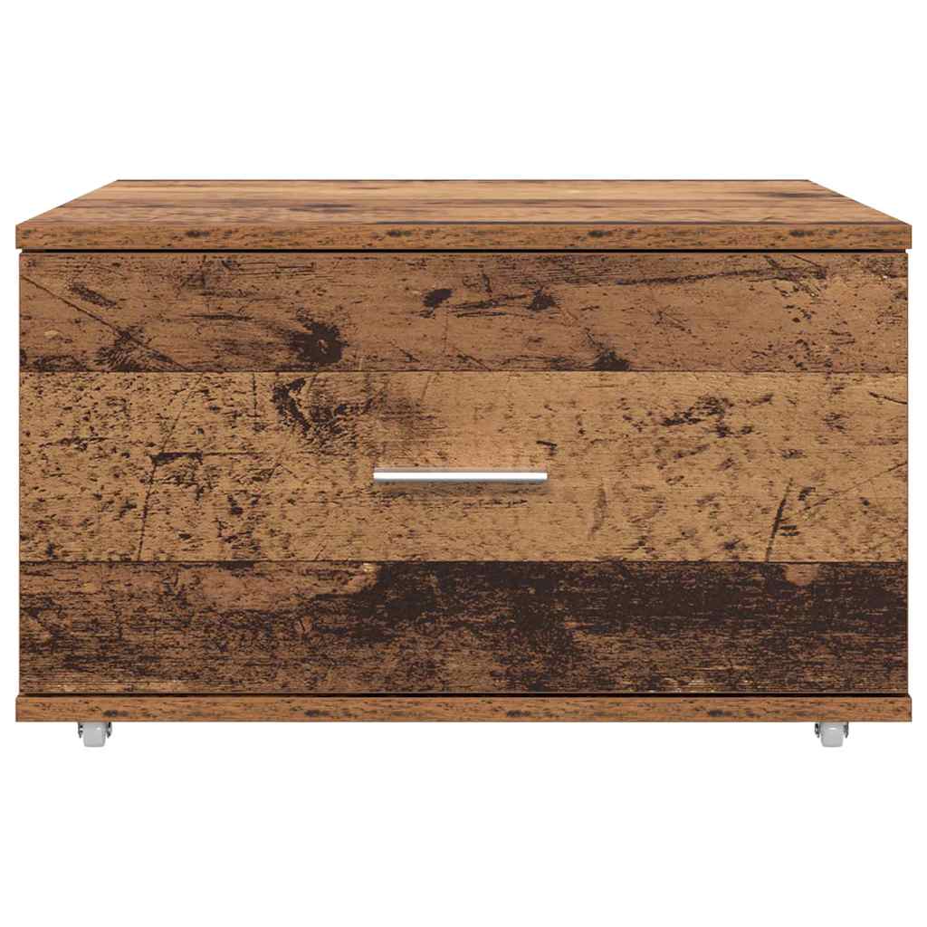 Schubladenschrank mit Rad Braun 55 x 45 x 33,5 cm Holzwerkstoff