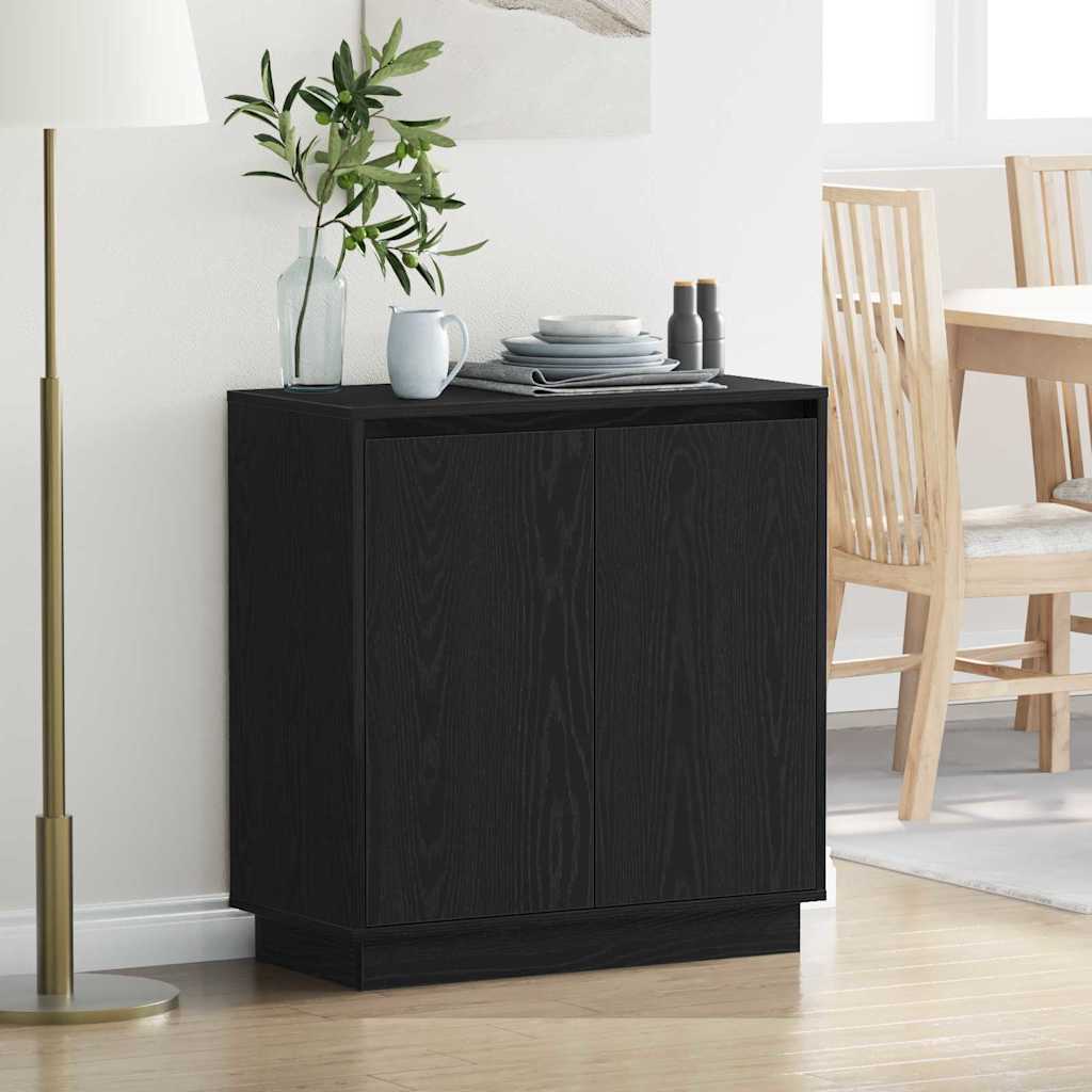 Sideboard Schwarze Eiche 71 x 34,5 x 75 cm Holzwerkstoff