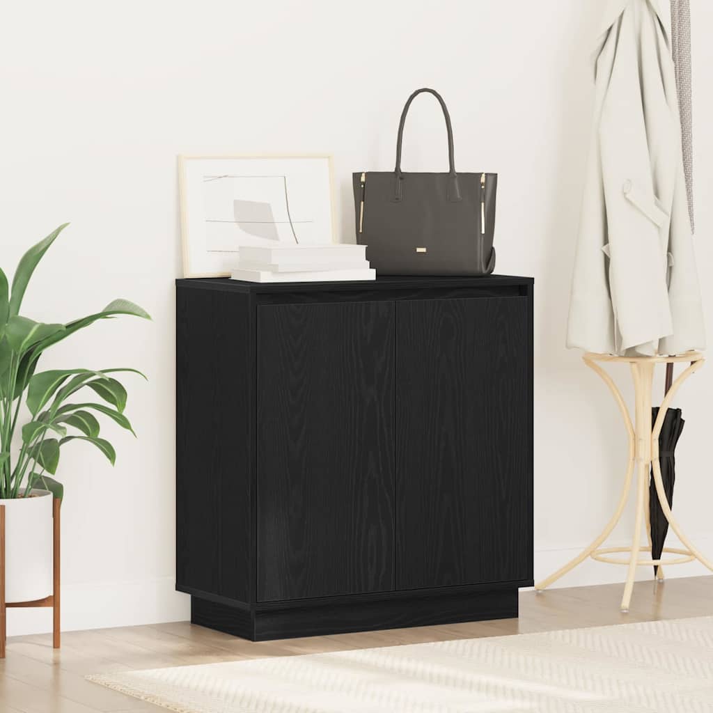 Sideboard Schwarze Eiche 71 x 34,5 x 75 cm Holzwerkstoff