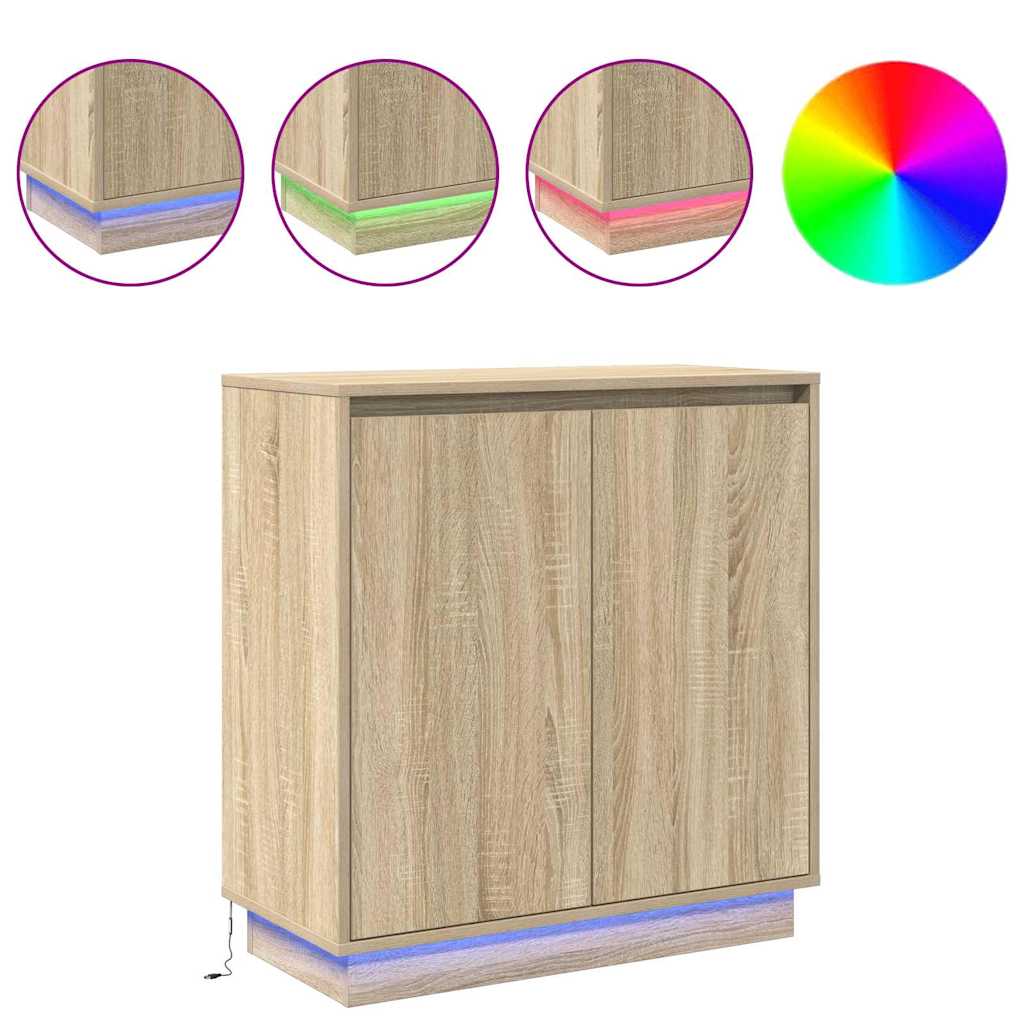 Sideboard mit Tür Sonoma Eiche 71 x 34,5 x 75 cm Holzwerkstoff