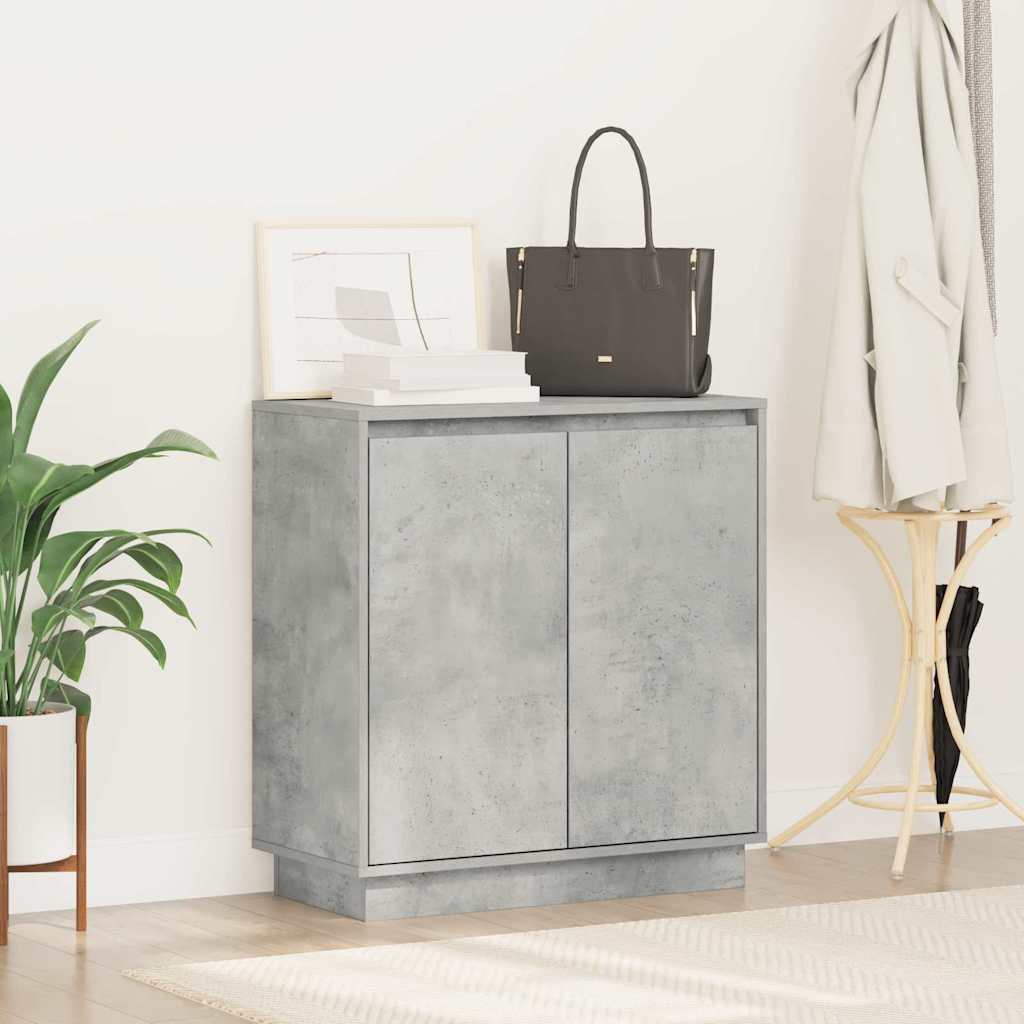 Sideboard mit Regal Beton Grau 71 x 34,5 x 75 cm Holzwerkstoff