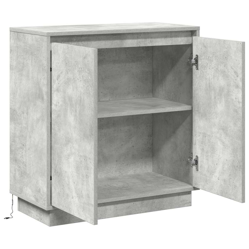 Sideboard mit Regal Beton Grau 71 x 34,5 x 75 cm Holzwerkstoff