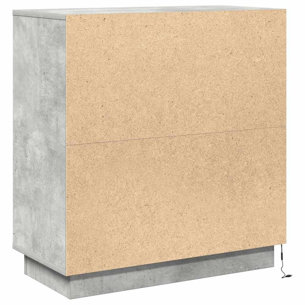 Sideboard mit Regal Beton Grau 71 x 34,5 x 75 cm Holzwerkstoff