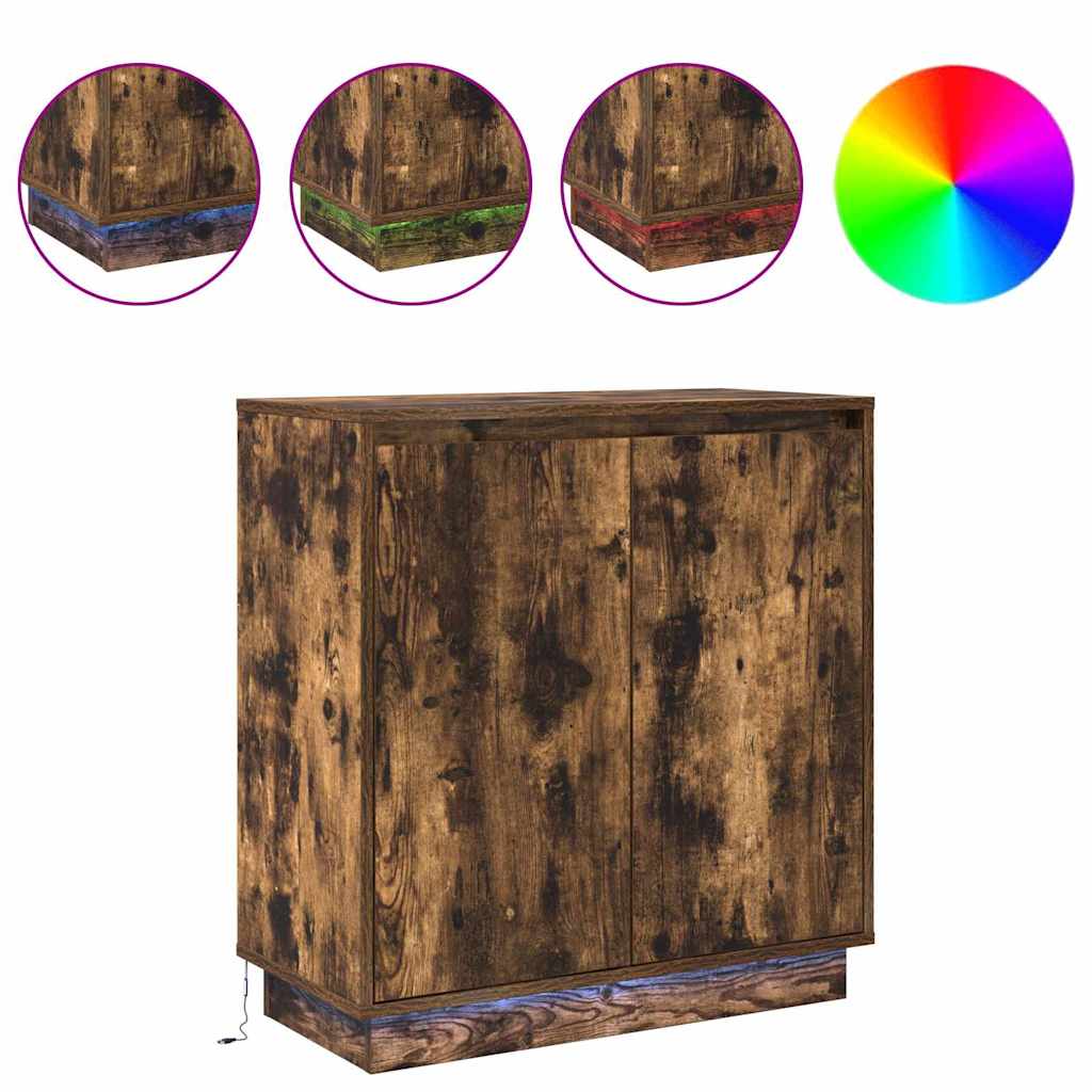 Sideboard Geräucherte Eiche 71 x 34,5 x 75 cm Holzwerkstoff