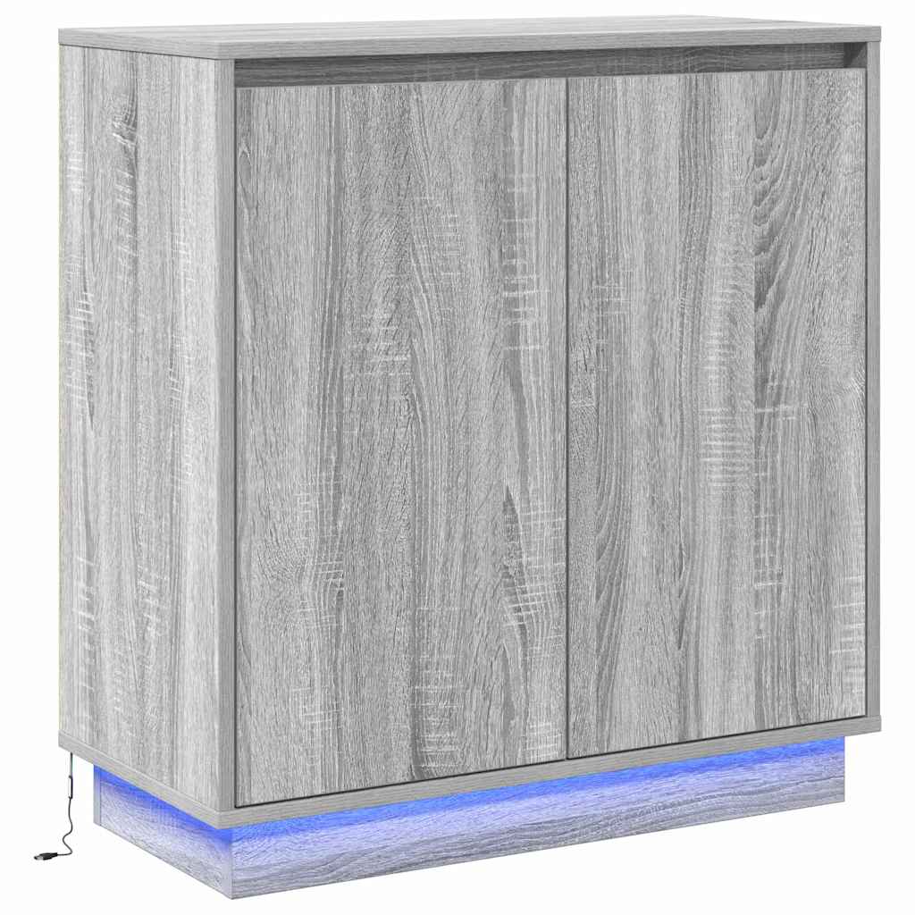 Sideboard mit Tür Graues Sonoma 71 x 34,5 x 75 cm Holzwerkstoff