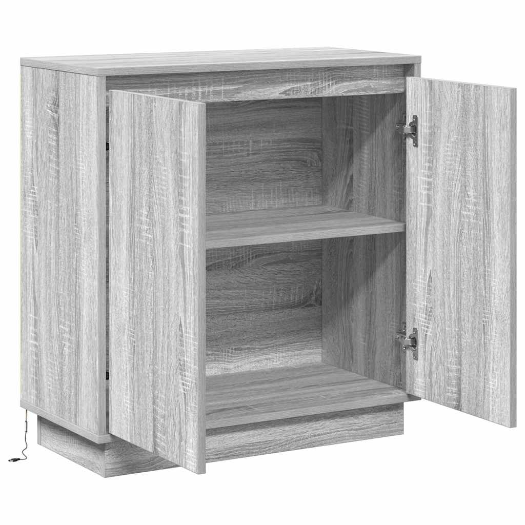 Sideboard mit Tür Graues Sonoma 71 x 34,5 x 75 cm Holzwerkstoff