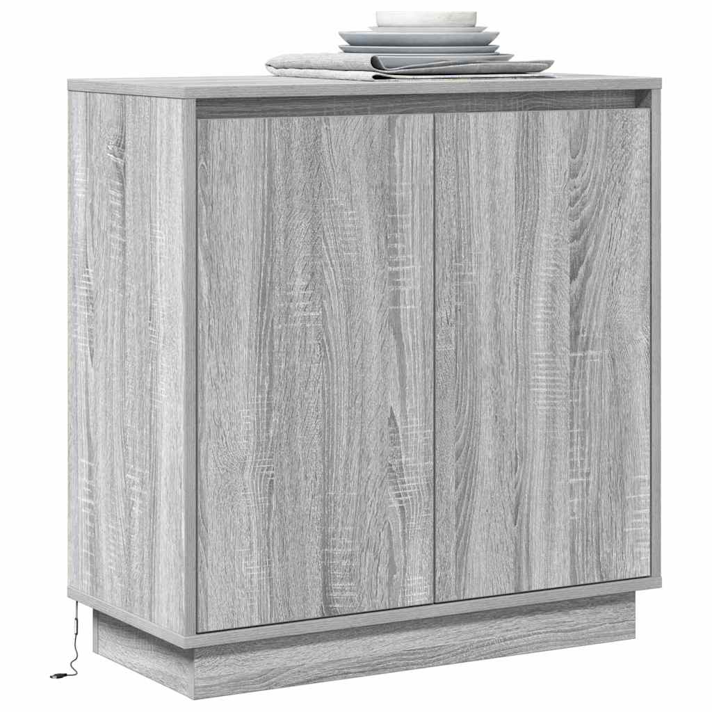 Sideboard mit Tür Graues Sonoma 71 x 34,5 x 75 cm Holzwerkstoff