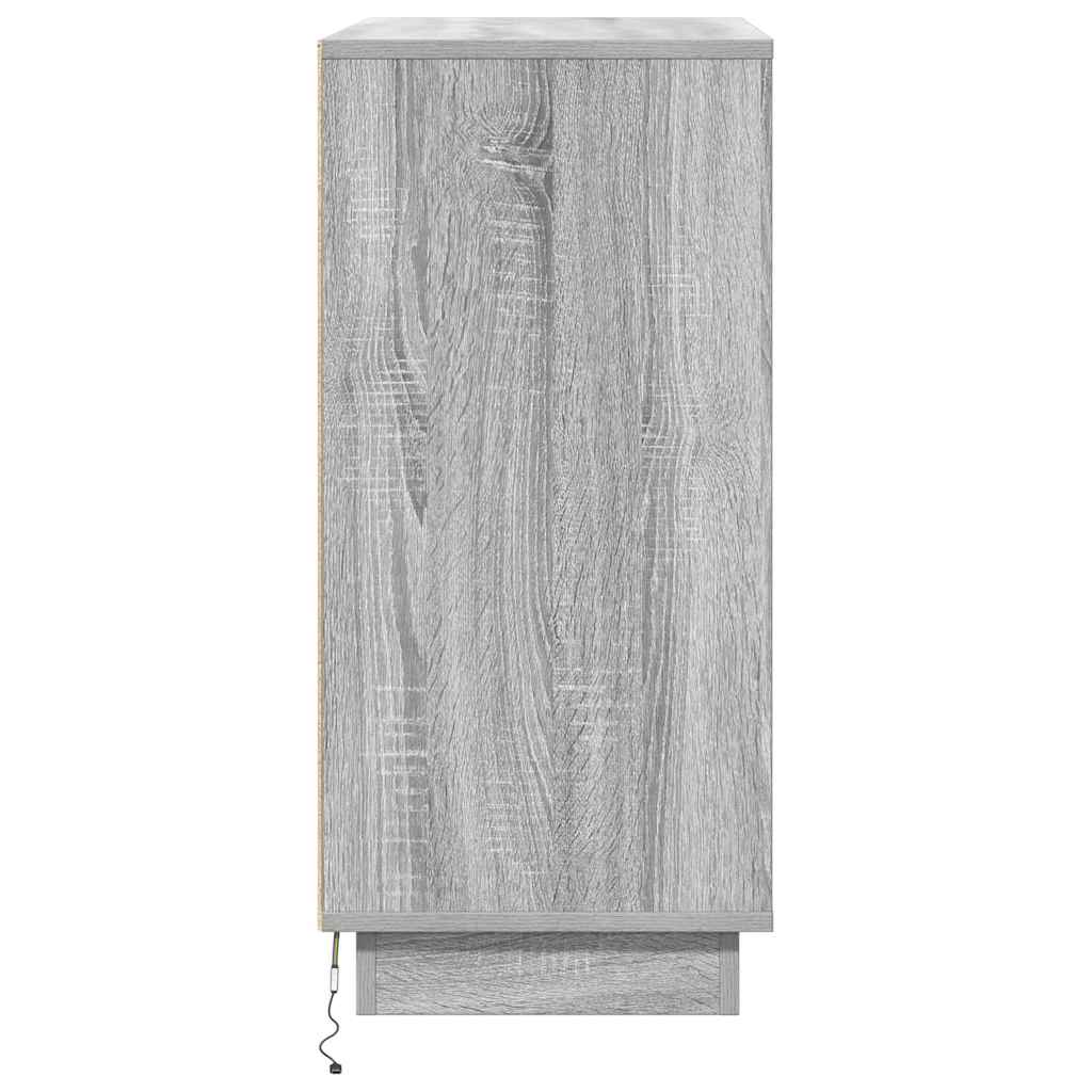 Sideboard mit Tür Graues Sonoma 71 x 34,5 x 75 cm Holzwerkstoff