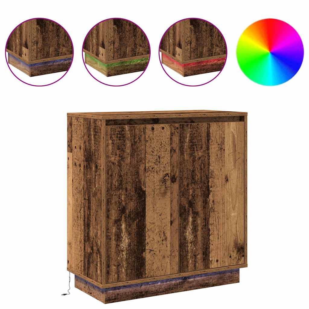 Sideboard mit Regal Altholz 71 x 34,5 x 75 cm Holzwerkstoff