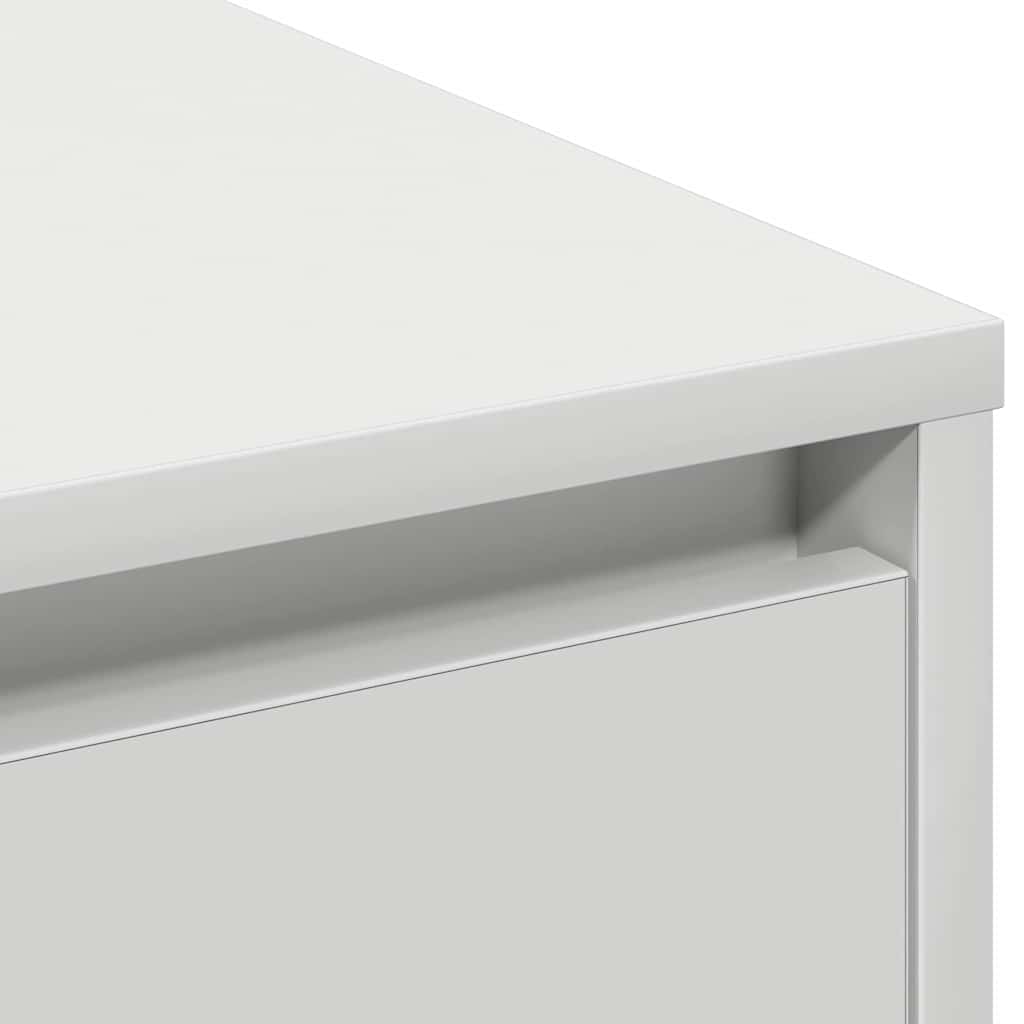 Sideboard mit Regal mit Tür Weiß 90 x 32 x 75 cm Holzwerkstoff