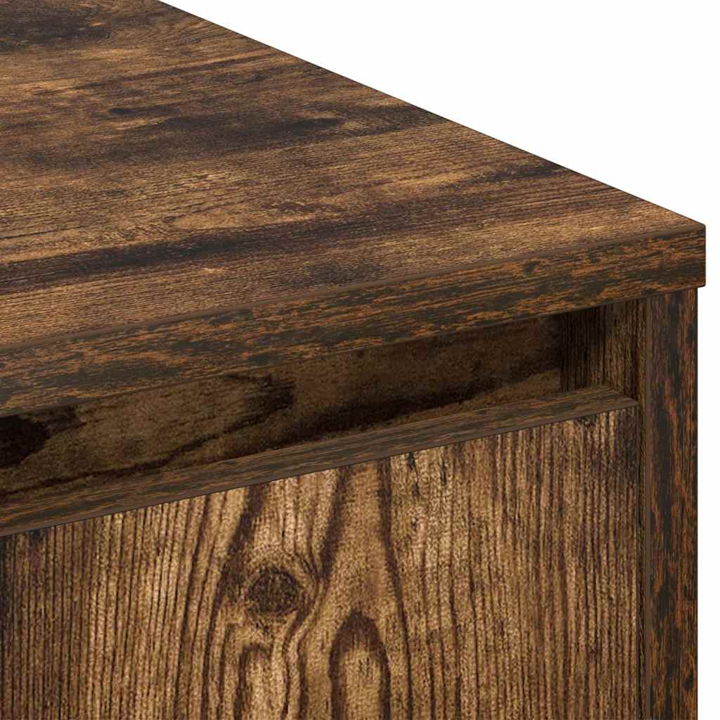 Sideboard Geräucherte Eiche 90 x 32 x 75 cm Holzwerkstoff