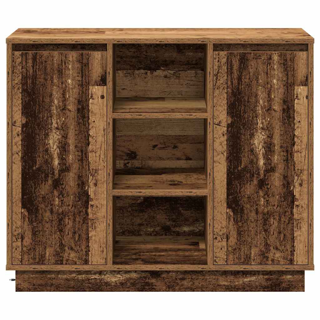 Sideboard mit Regal Altholz 90 x 32 x 75 cm Holzwerkstoff