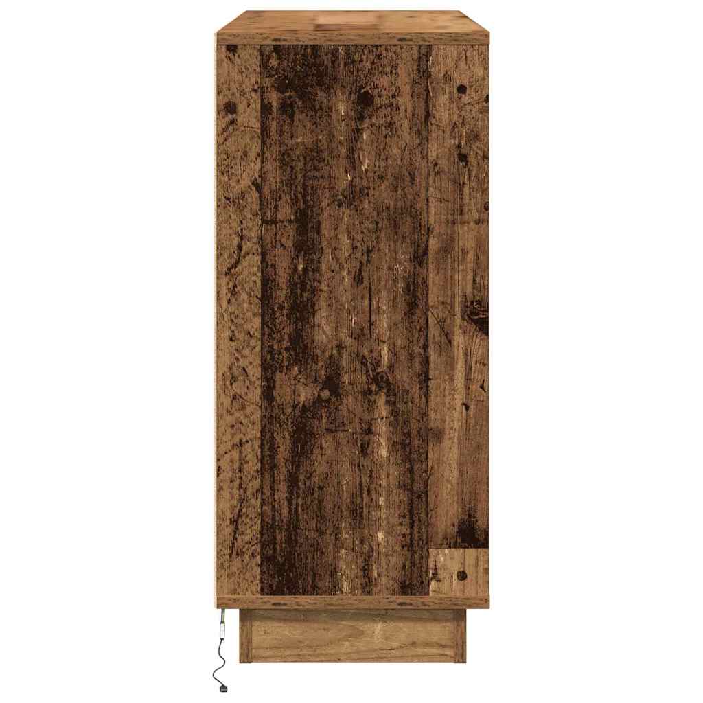 Sideboard mit Regal Altholz 90 x 32 x 75 cm Holzwerkstoff