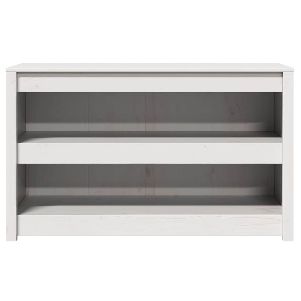 Küchenschrank mit Regal Weiß 106 x 55 x 64 cm Massivholz Kiefer