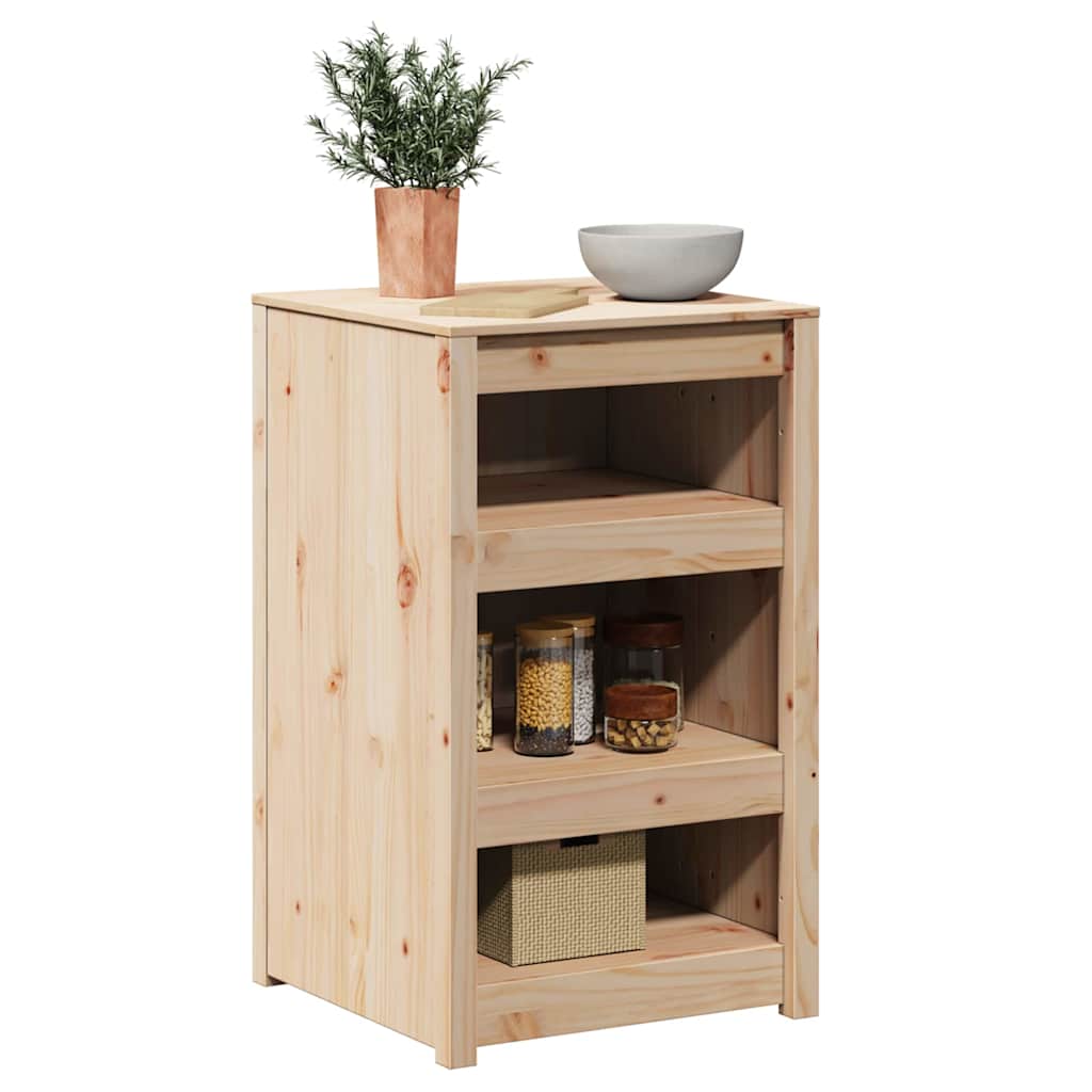 Küchenschrank mit Regal Braun 55 x 55 x 92 cm Massivholz Kiefer