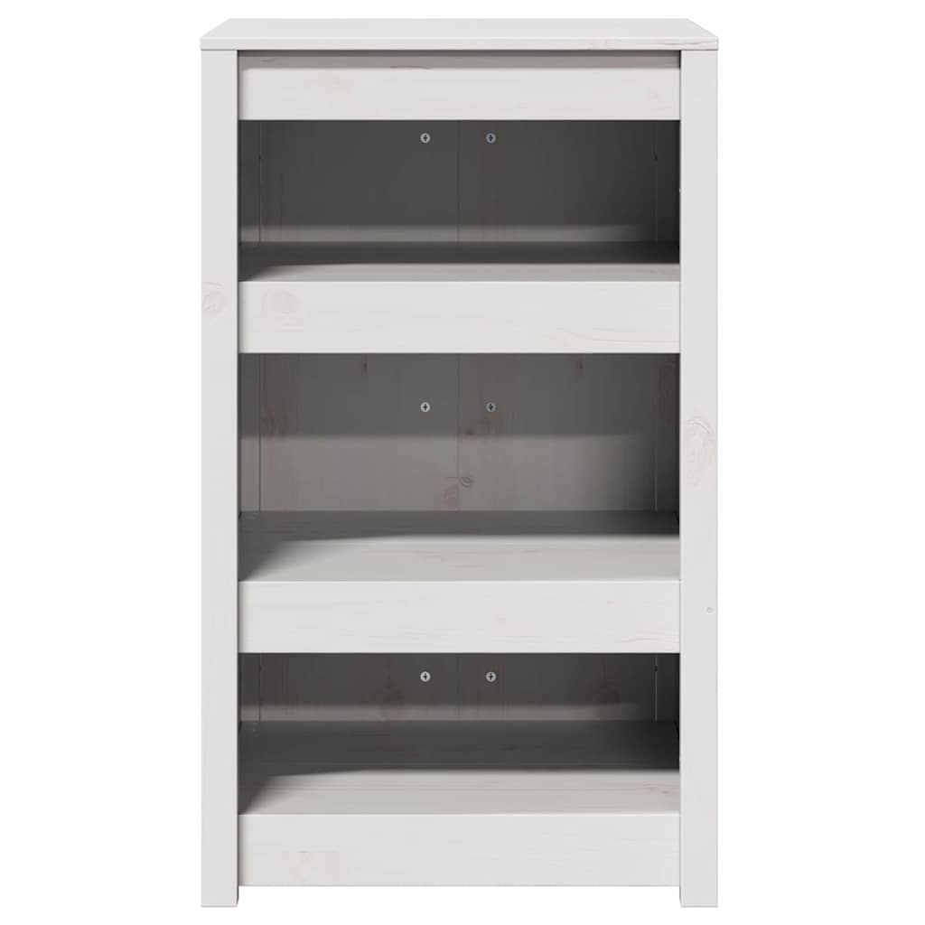 Küchenschrank mit Regal Weiß 55 x 55 x 92 cm Massivholz Kiefer