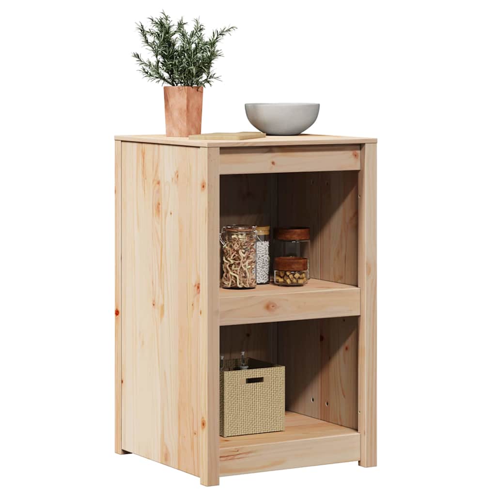 Küchenschrank mit Regal Braun 55 x 55 x 92 cm Massivholz Kiefer