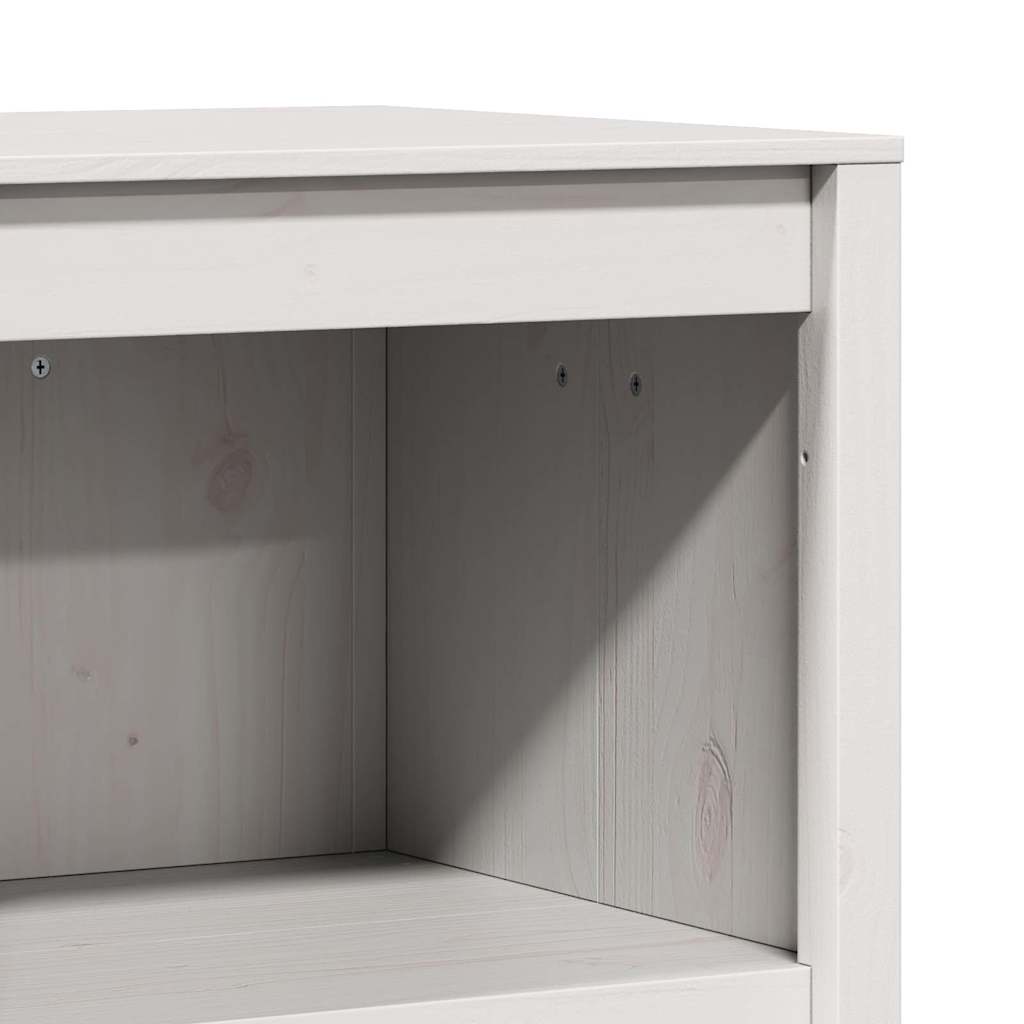 Küchenschrank mit Regal Weiß 55 x 55 x 92 cm Massivholz Kiefer