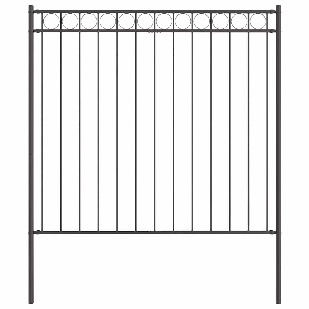 Gartenzaun Grau Stahl