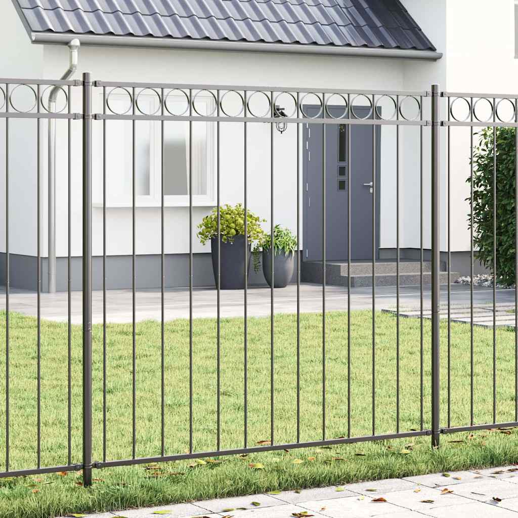 Gartenzaun Grau Stahl