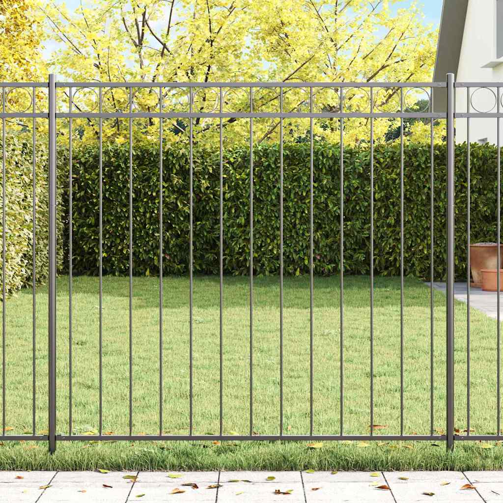 Gartenzaun Grau Stahl
