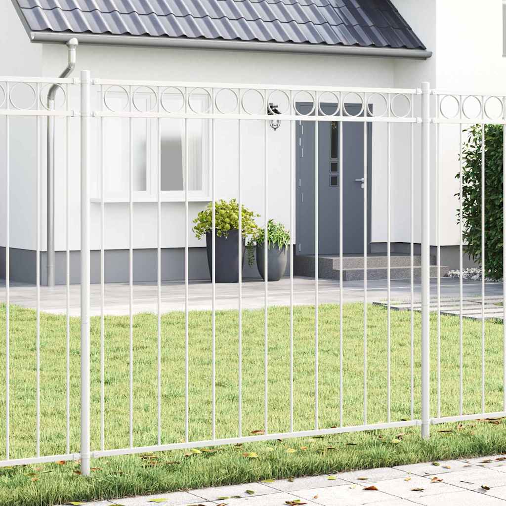 Gartenzaun Weiß Stahl