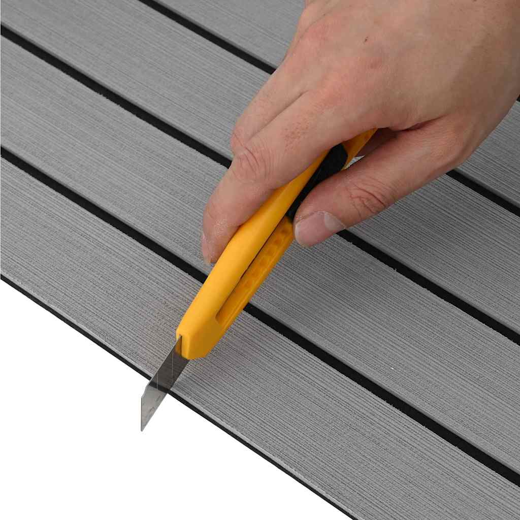 Bootsbelag Hellgrau, Schwarz 240 x 90 cm EVA-Schaum