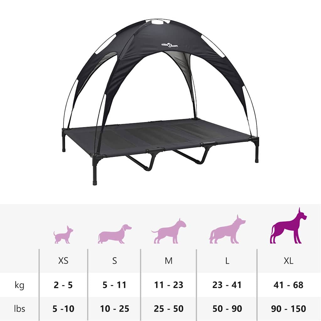 Hundebett Schwarz xl Stahl