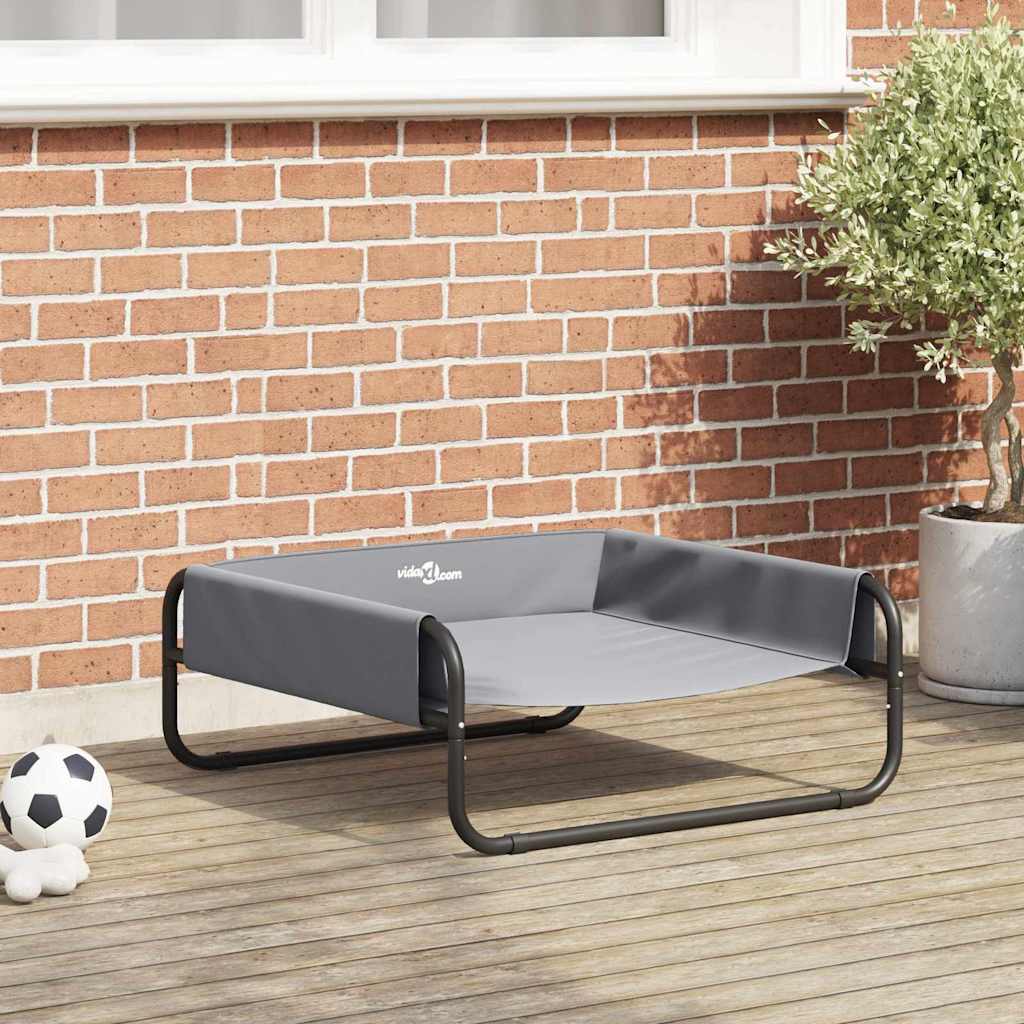 Hundebett Hellgrau ML Oxford-Gewebe und Stahl