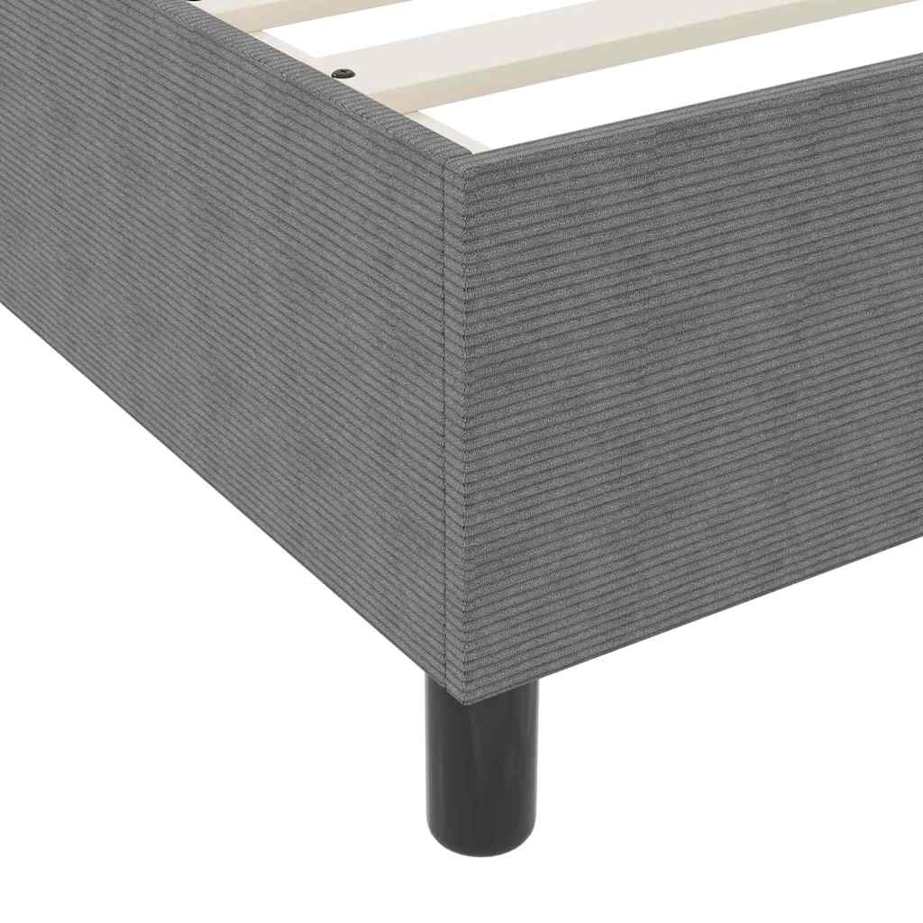 Boxspringbett Hellgrau 160 x 200 cm Cordstoff