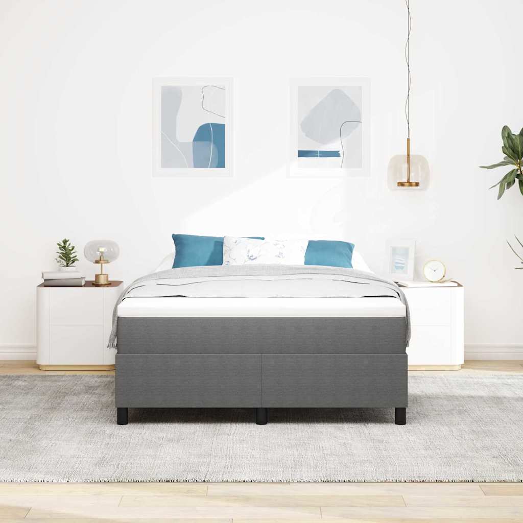 Boxspringbett Hellgrau 160 x 200 cm Cordstoff