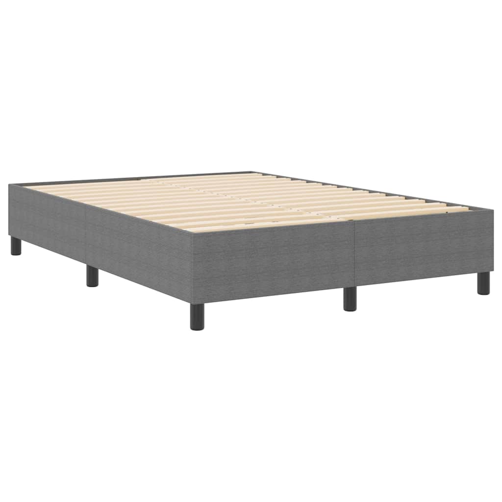 Boxspringbett Hellgrau 160 x 200 cm Cordstoff