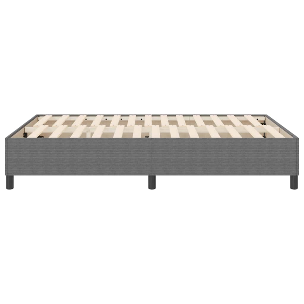 Boxspringbett Hellgrau 160 x 200 cm Cordstoff