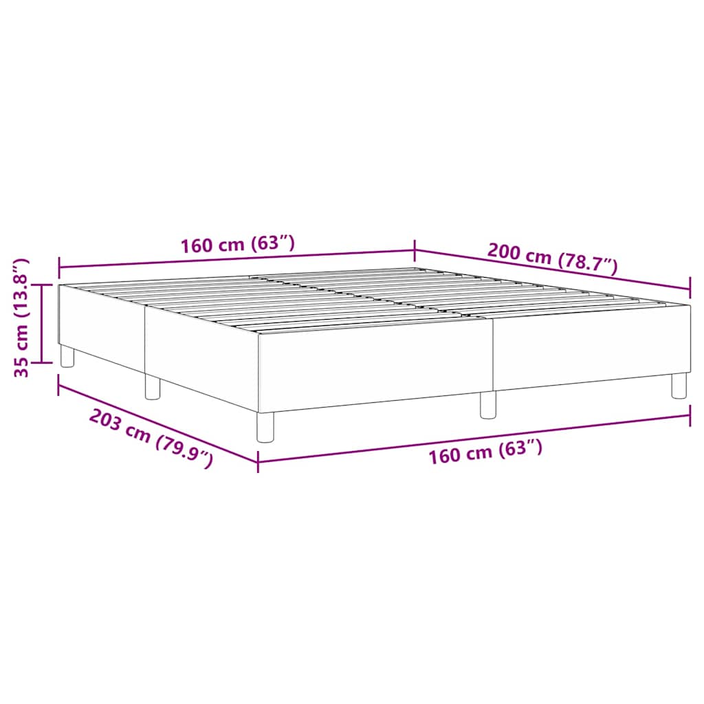 Boxspringbett Hellgrau 160 x 200 cm Cordstoff