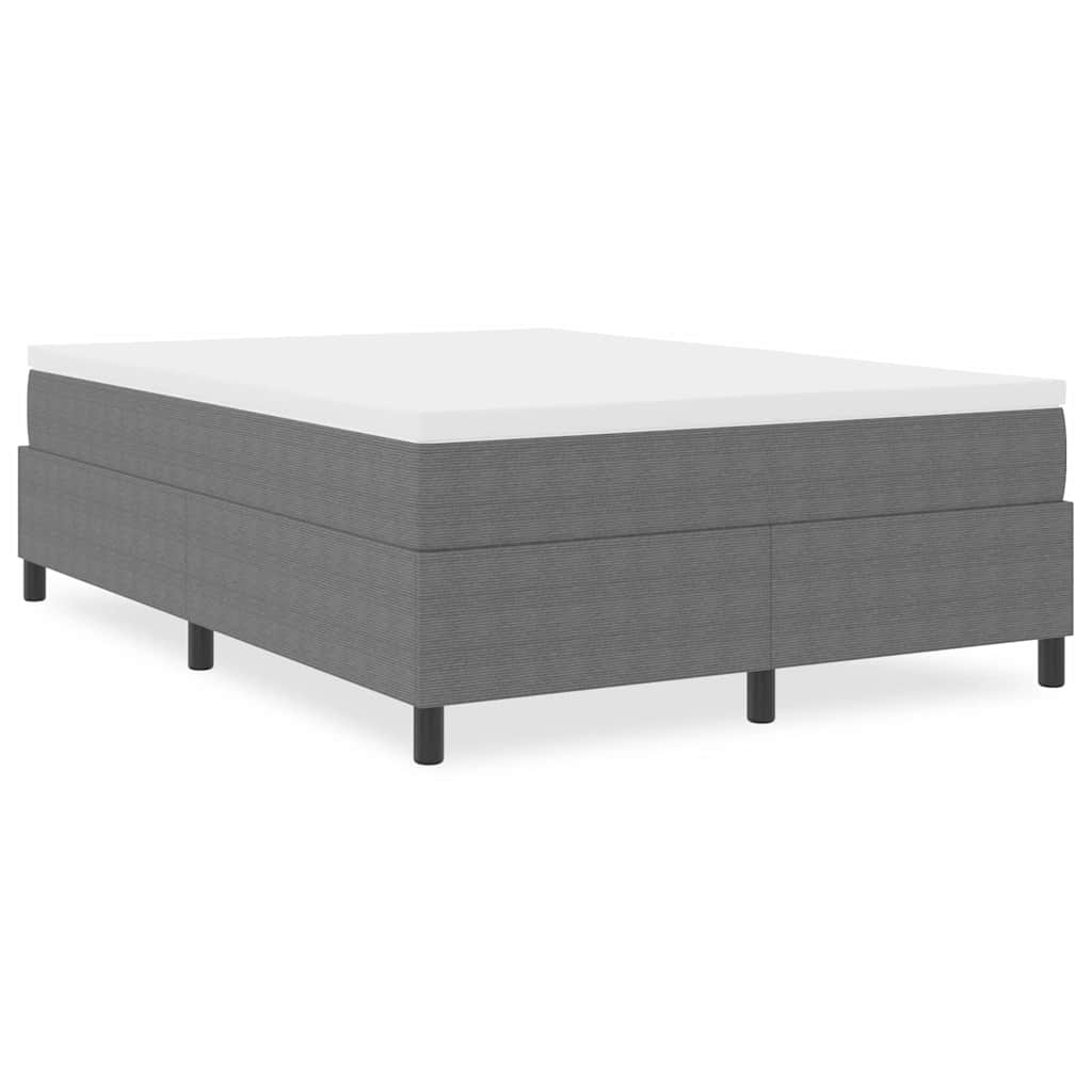 Boxspringbett Hellgrau 160 x 200 cm Cordstoff