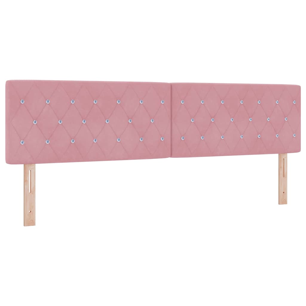 LED-Kopfteil mit LED -Streifenleuchten Argyle Rosa 90 cm Samt