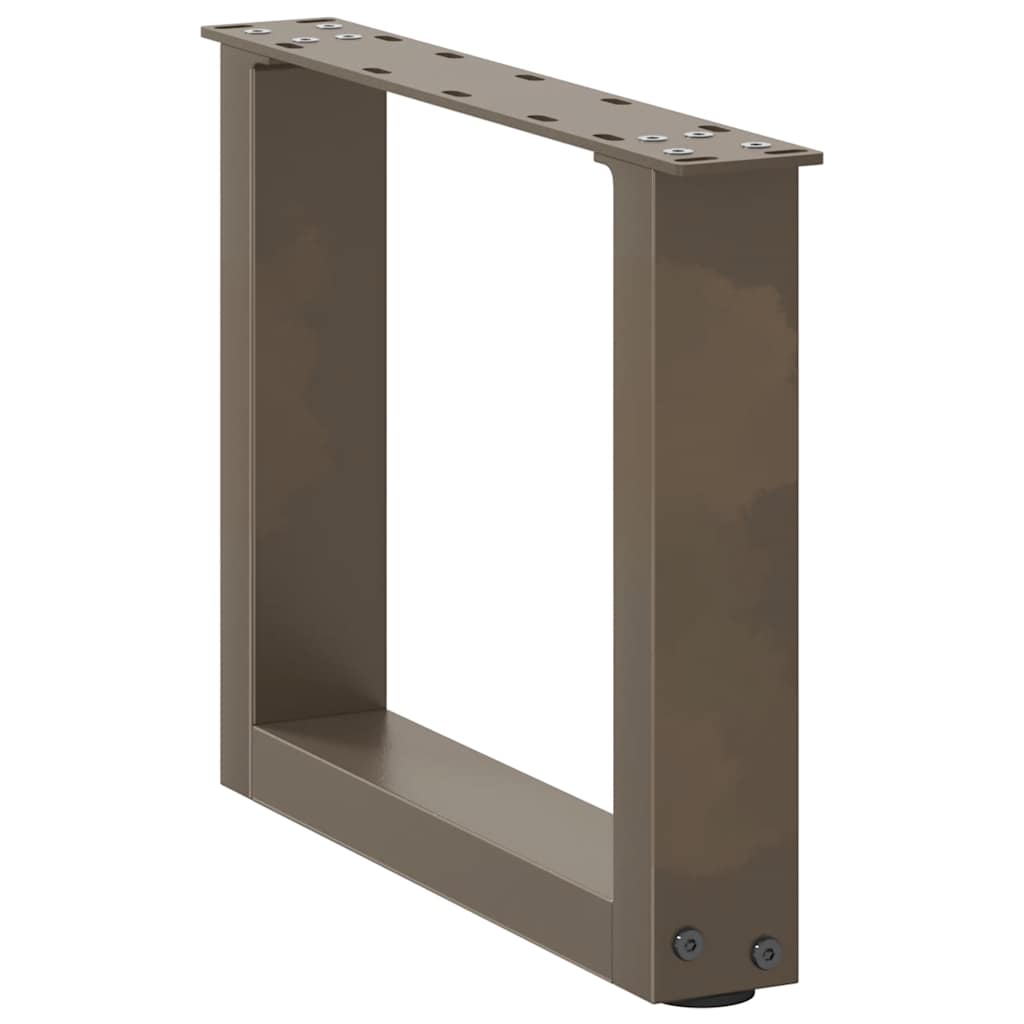 Coffee table legs U-shape 2 pcs. Natural steel 30x(30-31) cm steel