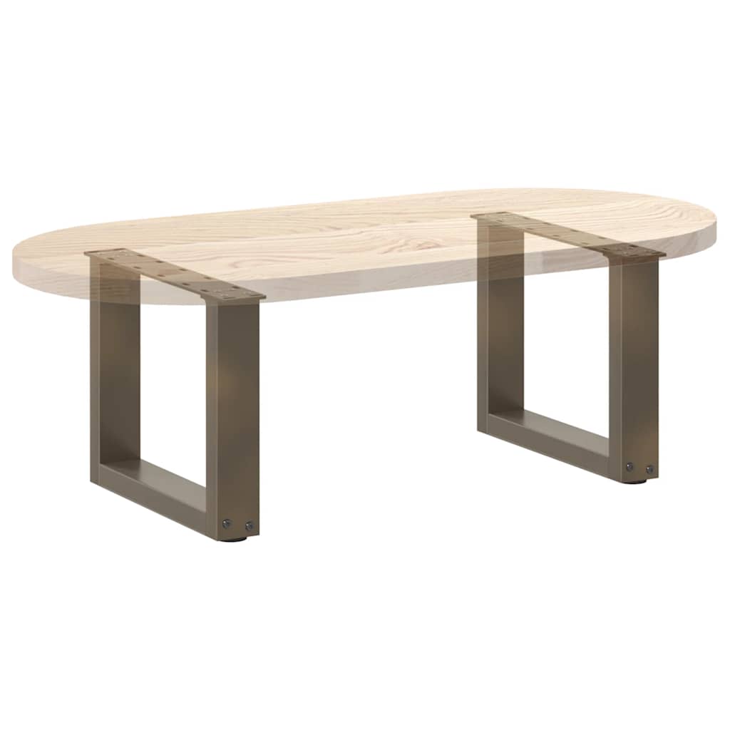 Coffee table legs U-shape 2 pcs. Natural steel 30x(30-31) cm steel