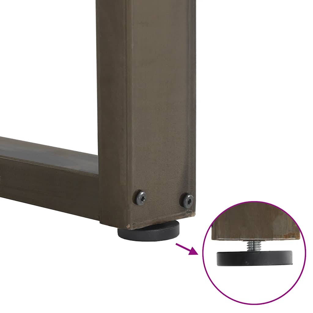 Coffee table legs U-shape 2 pcs. Natural steel 40x(30-31) cm steel